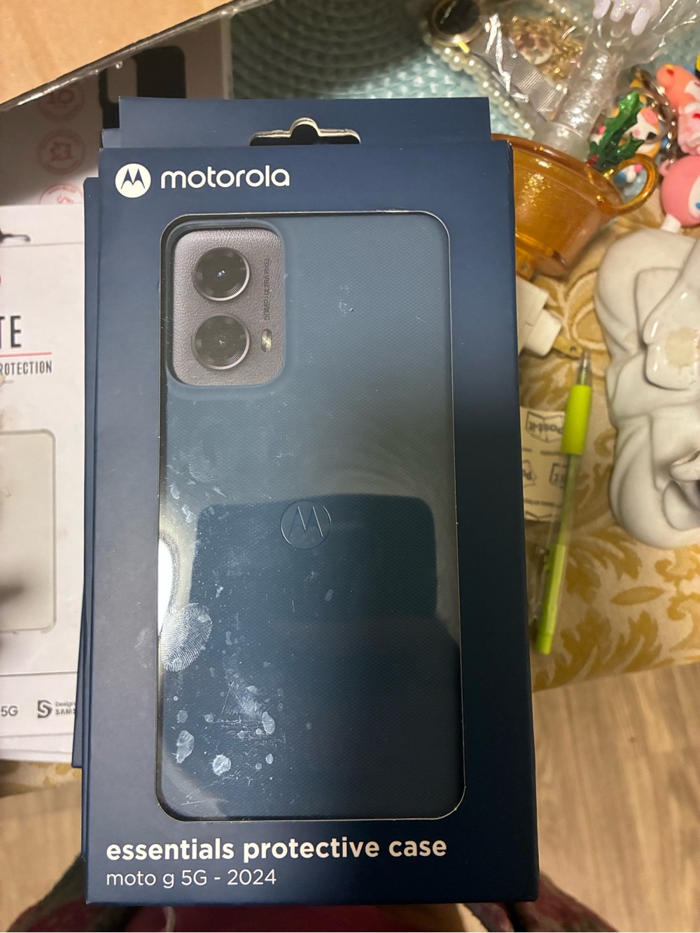 Motorola Dark Blue Essentials Protective Case for moto g 5G (2024)